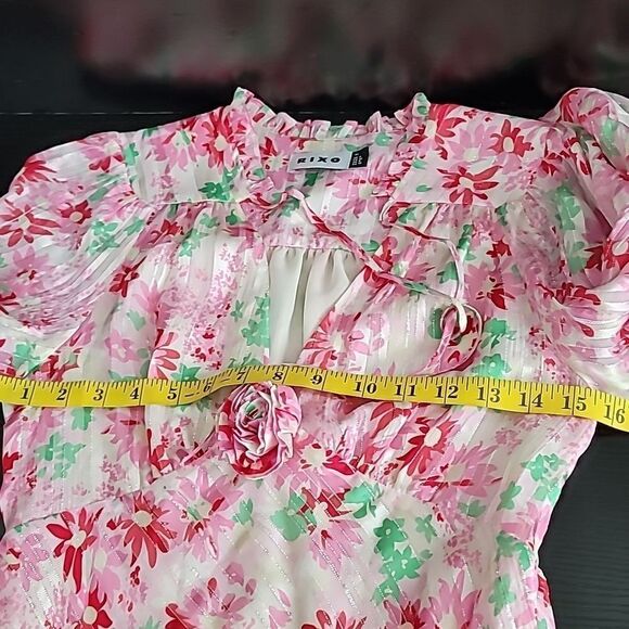 RIXO Devi metallic floral-print silk-blend jacquard mini dress - Picture 11 of 16